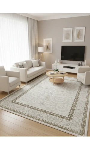 Gümüşsu 12244C Gold Halı 200x280 | Altın Sarı Çiçekli Klasik Lüks Halı