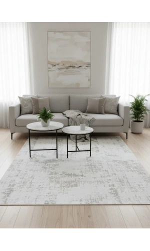 Odak Narin P7349 Bej Halı 200x280 | Soyut Eskitme Vintage Bej Halı