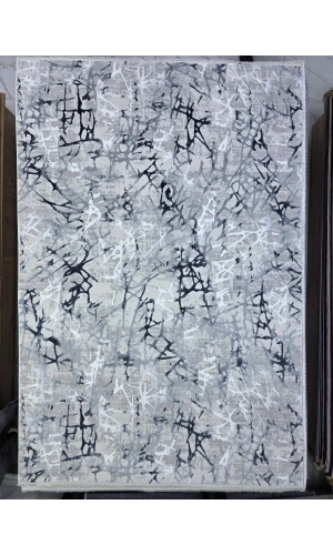 Odak İnci H6039A Lacivert-Gri Halı 200x280 | Soyut Dal Desenli Modern Halı