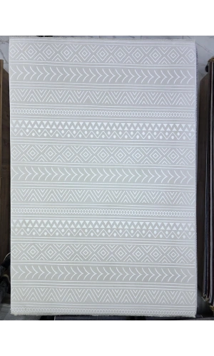 Odak İnci H6639A Beyaz Halı 200x280 | Etnik Tribal Desenli Bohem Halı