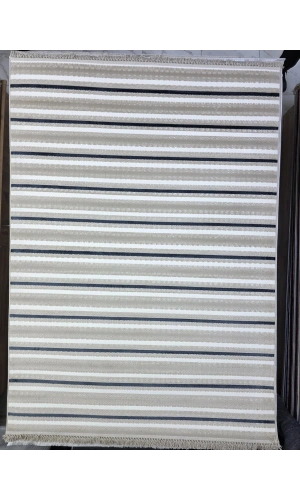 Veseo İskandinavy NU1075 Koyu Mavi Halı 200x275 | Lacivert Şeritli Bohem Halı