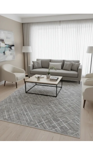 Luna A3035 Gri Halı 200x280 | Dokusu ile Öne Çıkan Modern Halı