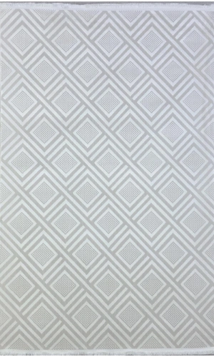 Veseo Armoni 40144A Krem Halı 150x220 | Baklava Çizgili Geometrik Modern Halı