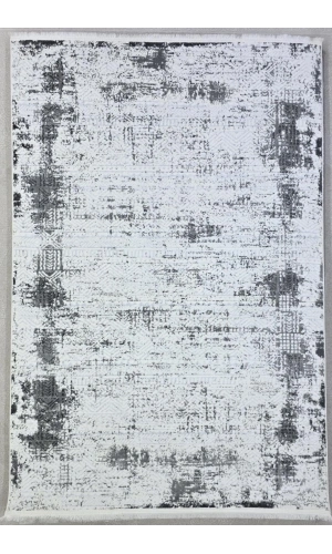 Veseo Asil NU1326 Krem-Gri Halı 150x220 | Soyut Vintage Eskitme Desenli Halı