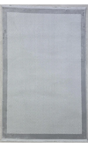 Veseo Armoni 40180A Açık Gri Halı 150x220 | Balıksırtı Bordürlü Modern Halı