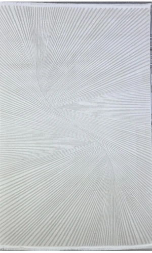 Veseo Armoni 40119A Krem Halı 150x220 | Güneş Işını Radyal Çizgili Modern Halı