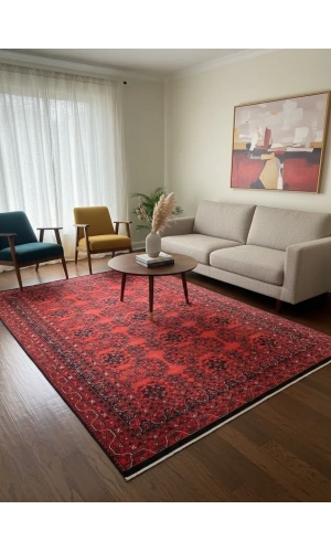 Bellino 4890 Kırmızı Siyah Halı 160x230