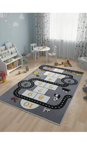 Bellino 5504 Çocuk Oyun Halısı Araç Temalı 120x180