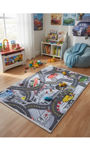 Bellino 5483 Formula Yarış Arabası Erkek Çocuk Halısı 80x150