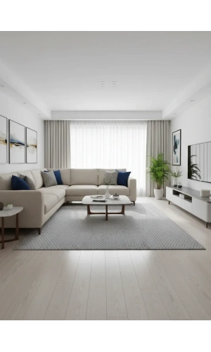 Aksu Açık Mavi Gri Petek Halı