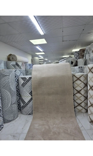 Sarar Plus Bej Spiral Kabartmalı Halı