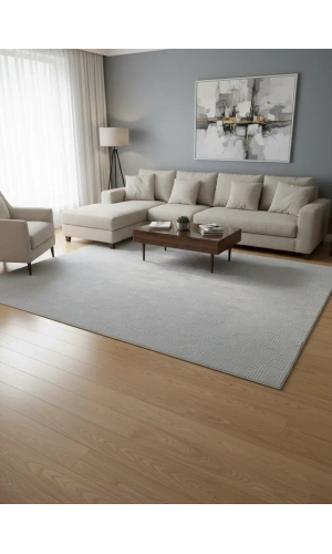 Sarar Plus Gri Spiral Kabartmalı Halı