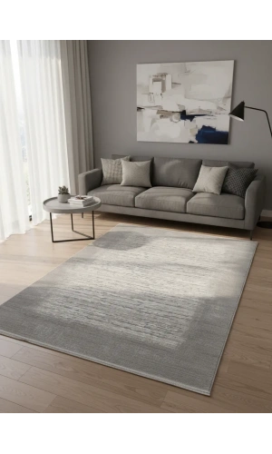 Veseo Armoni 40025A Açık Gri Açık Bej Halı 200x290 | Çizgisel Eskitme Halı