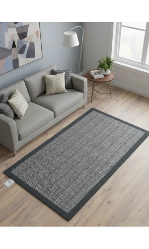 Apex Bordürlü Premium Sisal Kahve Krem Doğal Dokuma Halı