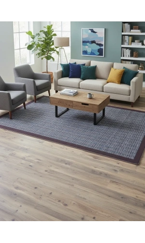 Apex Bordürlü Premium Sisal Bordo Gri Doğal Dokuma Halı