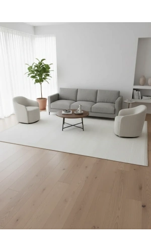 Apex Safran 8151SA Ekru Yatay Çizgili Sade Halı 200x290