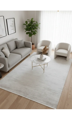 Apex Truva 6631TR Krem Düz Sade Lüks Halı 200x290