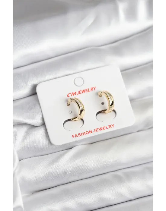 14K Gold Renk Kaplama CM Kadın Küpe