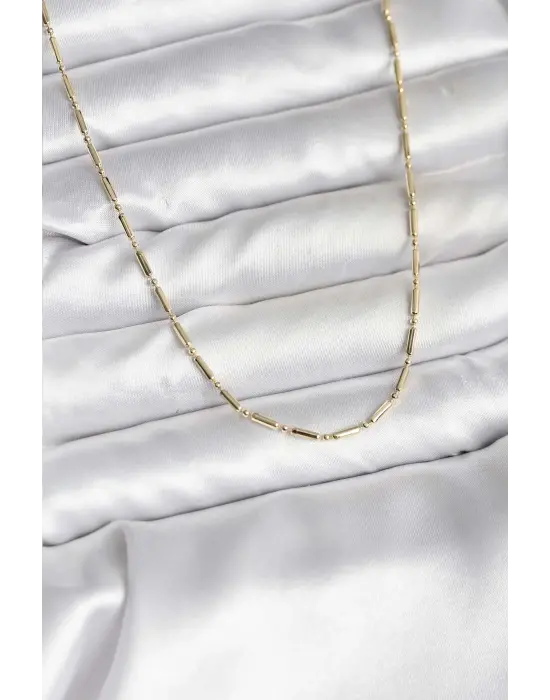 18K Gold Renk Kaplama Zincir Model Xuping Kadın Çelik Kolye