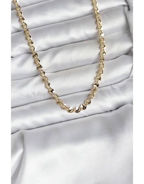 14K Gold Renk Kaplama Zincir Model Vip Kadın Kolye