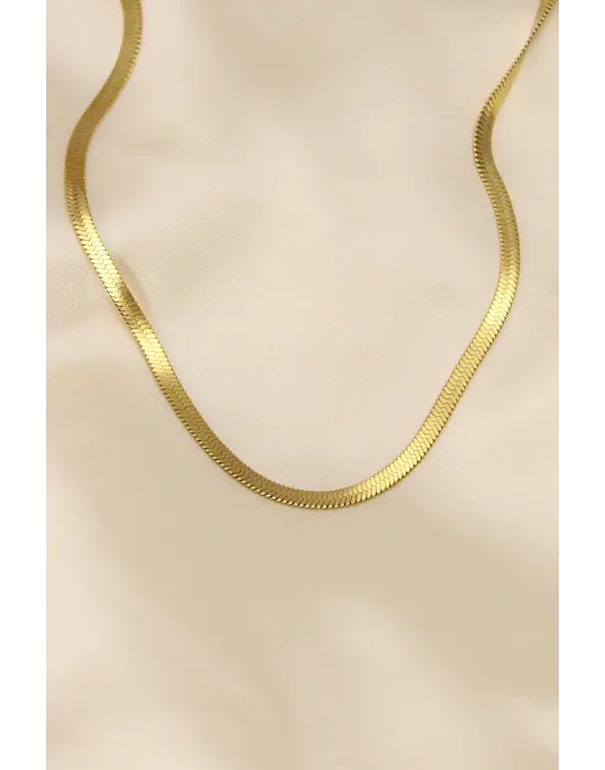 Altın 45 cm İtalyan Zincir Model Çelik Kolye