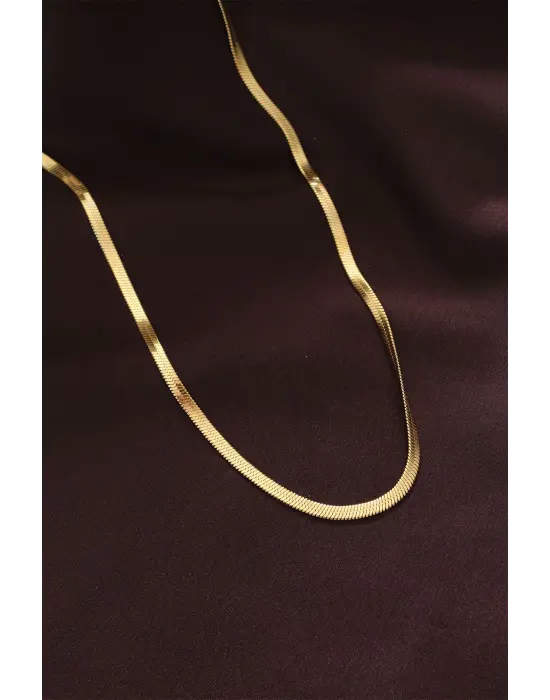  Altın  60 cm İtalyan Zincir Çelik Kolye