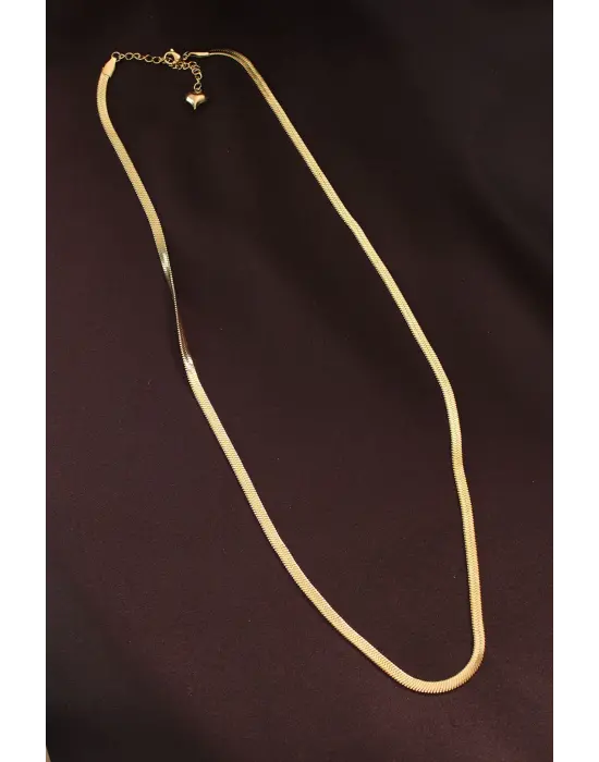  Altın  60 cm İtalyan Zincir Çelik Kolye