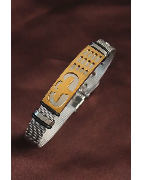 316L Çelik Altın Renk Antik Mısır Kartalı Ayarlanabilir Hasır Kordonlu Bileklik