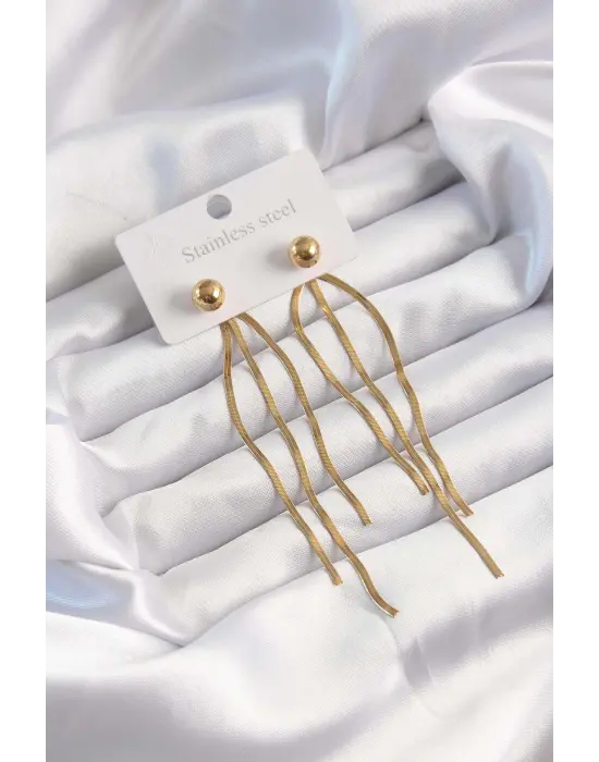   Altın Renk İtalyan Model Topçuk Küpe