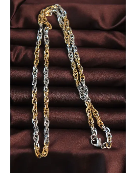 316L Çelik Çift Renk Hallow Model Kolye