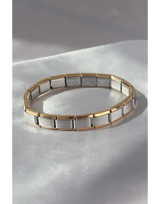 316L Çelik Çift Renk Yazılı Nomination Bileklik