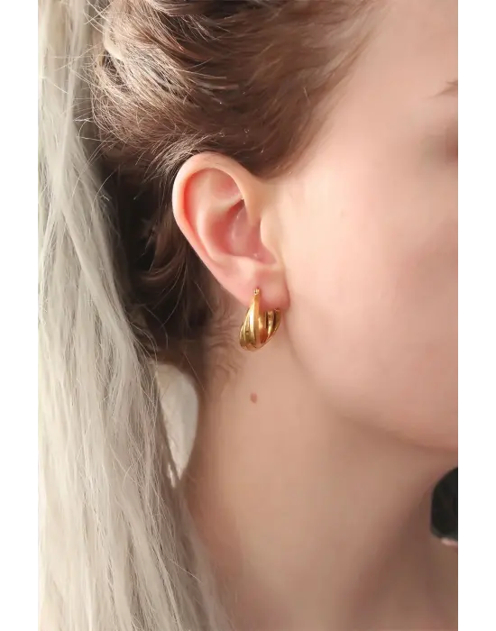   Çoklu Sarmal Detay Küpe