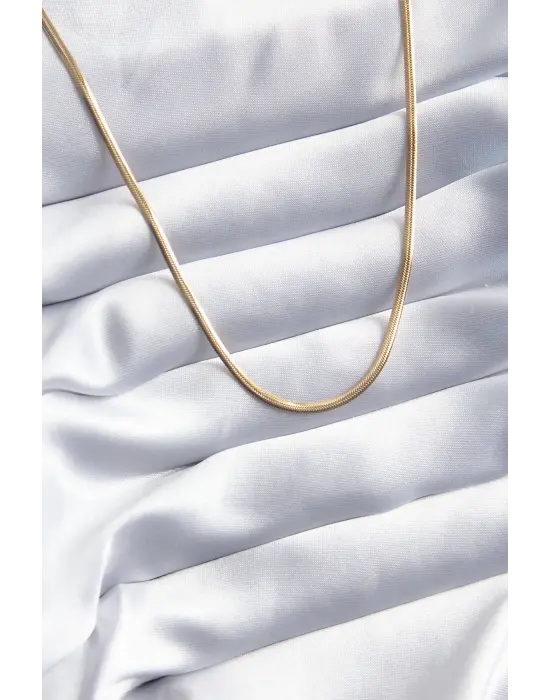  Altın  45 cm İtalyan Zincir Model  Çelik Kolye