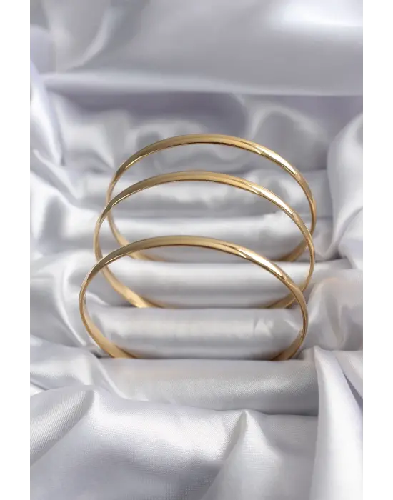 316L Çelik Gold Renk Ajda Model 65 mm Kadın Bileklik