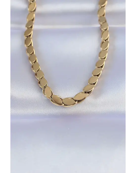  Altın  Arpa Model Çelik Kolye