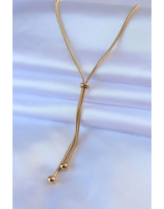  Altın  Asansör Model  Çelik Kolye