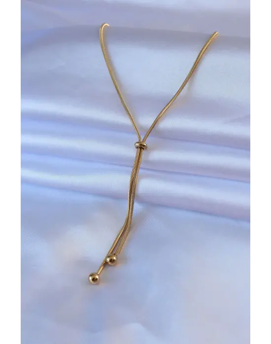  Altın  Asansör Model  Çelik Kolye