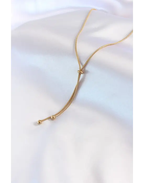  Altın  Asansör Model  Çelik Kolye