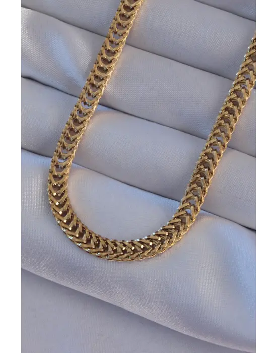  Altın  Balık Sırtı Model Çelik Kolye