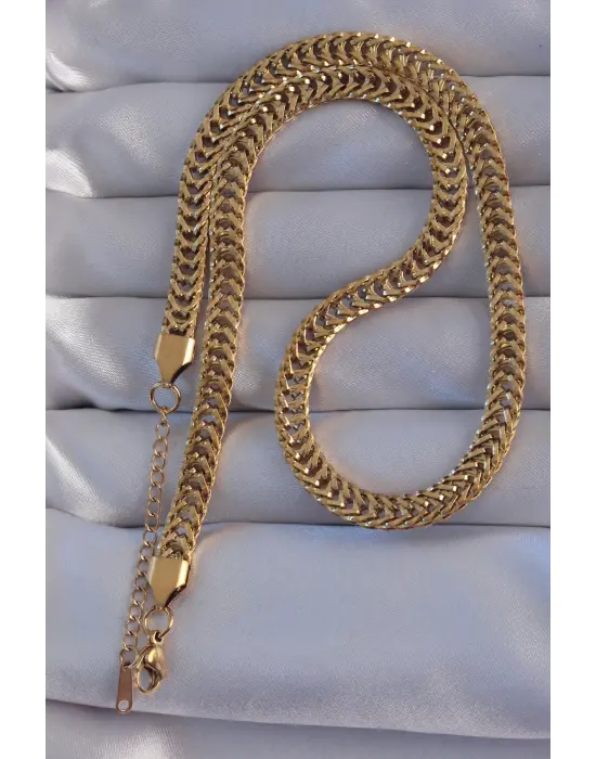  Altın  Balık Sırtı Model Çelik Kolye