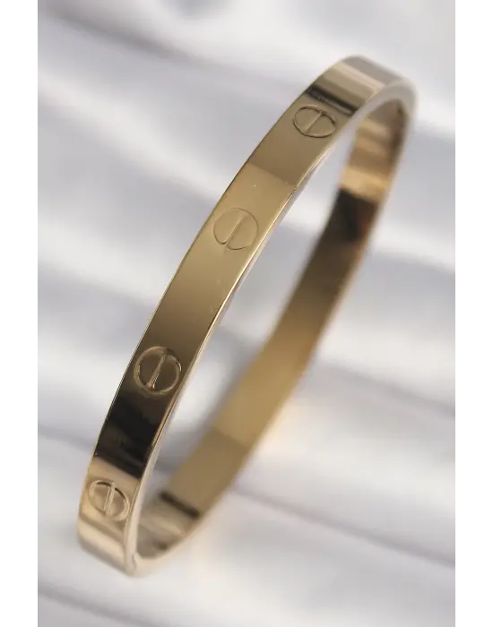 316L Çelik Gold Renk Cartier Model Kadın Kelepçe