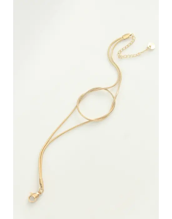 316L Çelik Gold Renk Düğüm Model Bileklik