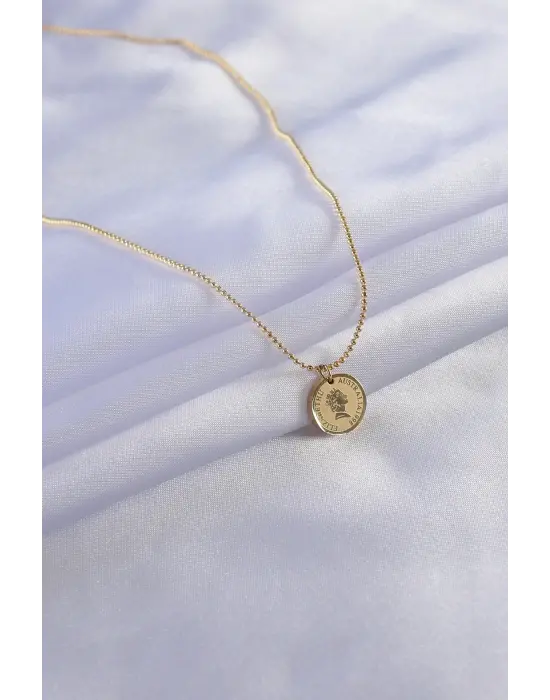  Altın  Elizabeth İşeleme  Çelik Kolye