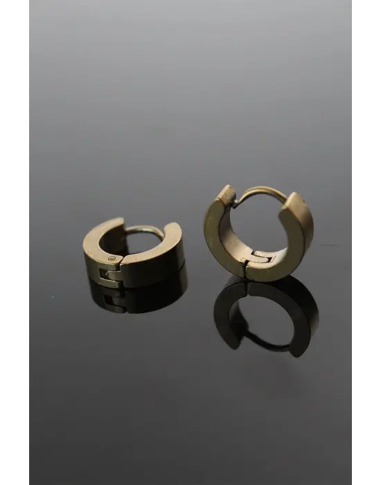   Altın Halka Model Çift Küpe