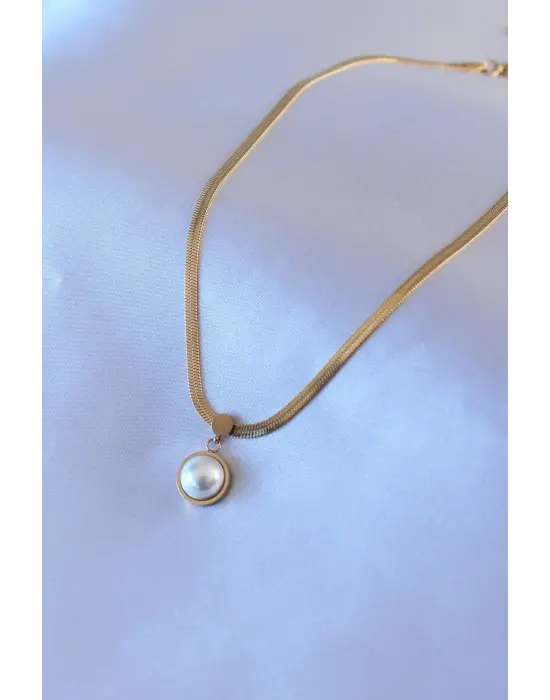  Altın  İtalyan Zincir Model  Çelik Kolye