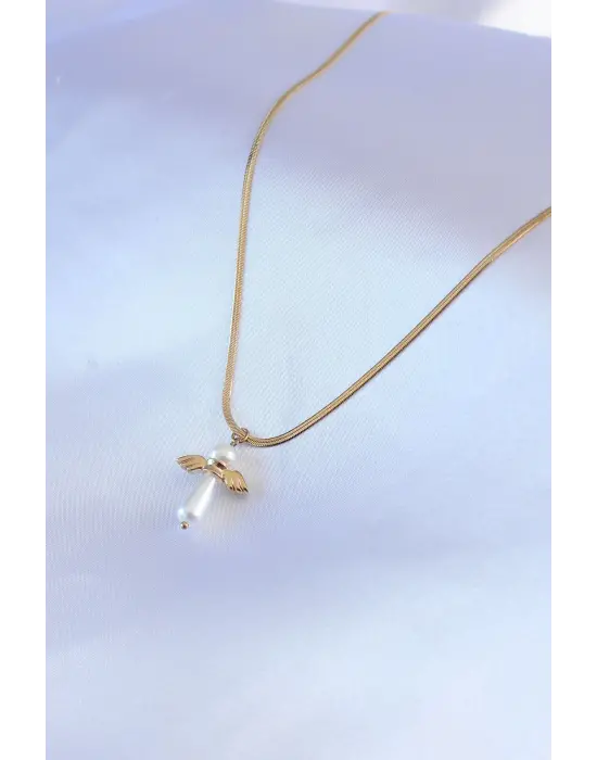  Altın  İtalyan Zincir Model Piyon Figür  Çelik Kolye