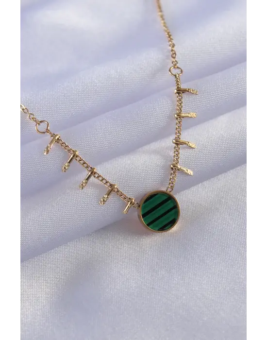  Altın   Çelik Kolye