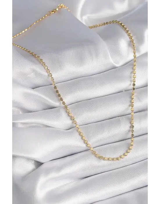  Altın  Ezme  Çelik Kolye