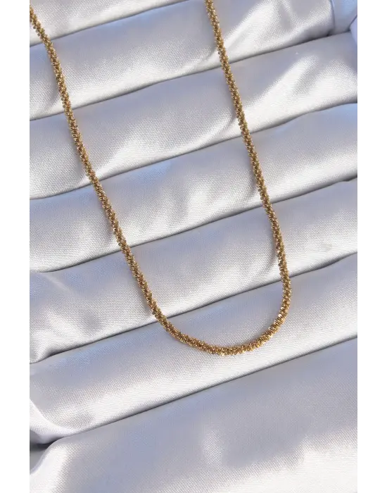  Altın  Çelik Kolye