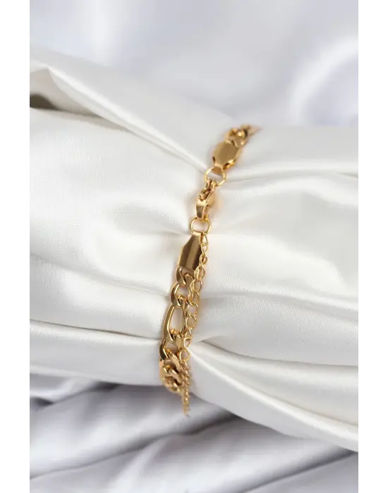 316L Çelik Gold Renk Oval Yazı Yazmaya Uygun Kadın Bileklik